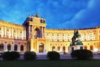 VIENNA HOFBURG IMPERIAL PALACE AT NIGHT