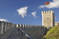  STONE FENCE AND WATCHTOWER - KALE FORTRESS, SKOPJE