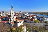 VIEW OF BRATISLAVA WITH CATHEDRAL OF ST. MARTIN 