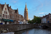 VIEW ON THE CHURCH OF OUR LADY IN BRUGES BELGIUM