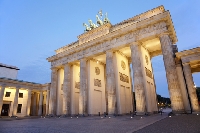 BRANDENBURG GATE AT NIGHT BERLIN